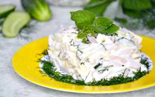 Салат с кальмарами и яйцом и огурцом — Самый вкусный рецепт
